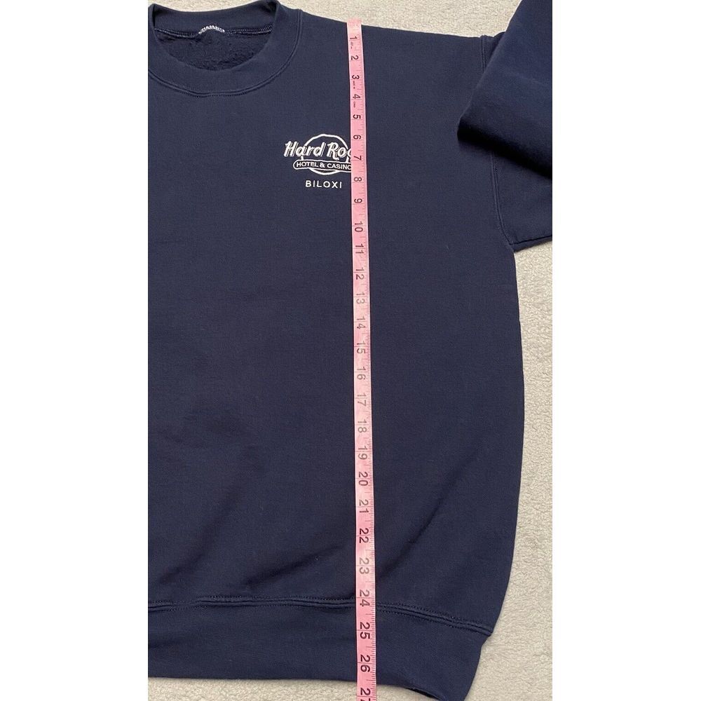 Hard Rock‎ Cafe Sweatshirt Adult XL Navy Blue Biloxi Crewneck Vintage - Picture 5 of 6